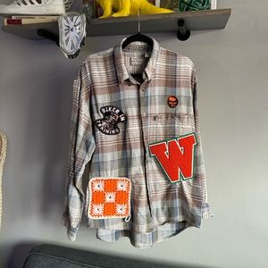 Custom-Vintage Patchwork Flannel